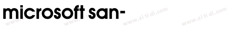 microsoft san字体转换